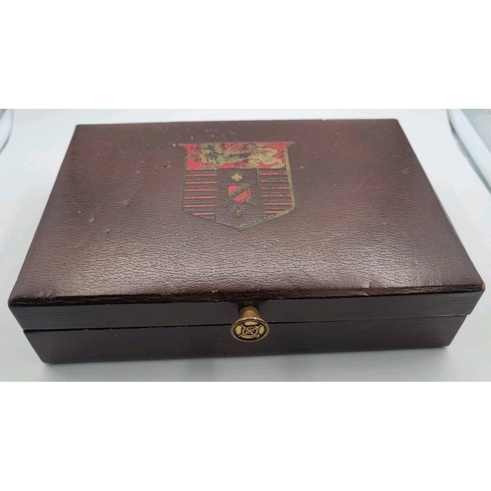 Vintage 1960's Lord Buxton Men's Royal Crest Jewelry/Trinket  Box Large